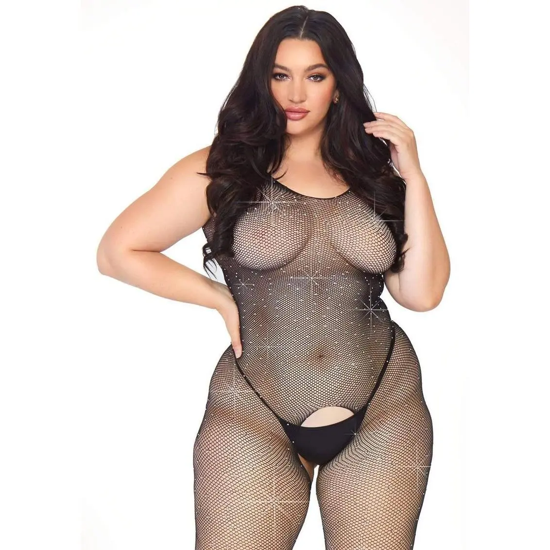 Leg Avenue Crystalized Fishnet Tank Bodystocking
