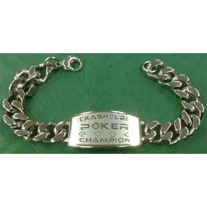 Silver Texas Hold 'em Poker Champion Bracelet great prize for your tournaments