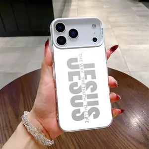 Jesus' Truth Pattern Case for iPhone 17 Pro Max 17 Air 16/15/14/13/12/11 Pro Max XR XS E Plus Retro High-end Shockproof Drop Screen Protection Cute Durable PC Smartphone Cover