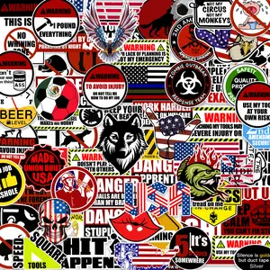 Funny Stickers for Adults - 50 / 100 / 150 / 200 / 300 PCS Hard Hat Stickers for Tool Box, Welding Helmet, Construction, Electrician, Mechanic - Waterproof Vinyl Stickers for Blue Collar Men