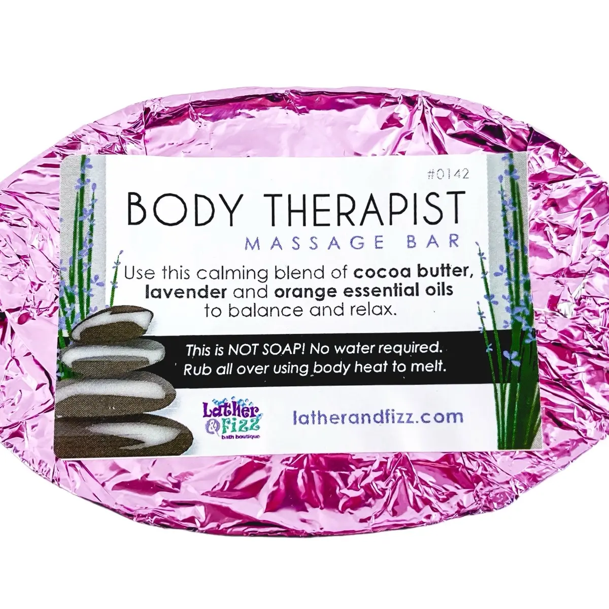 Body Therapist Orange Lavender Cocoa Butter Massage Bar Calming Lotion Moisturizing Soothing Body Care