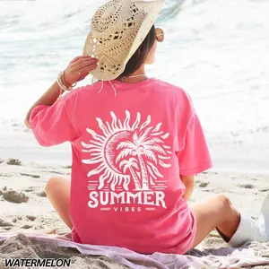 Summer Vibes Shirt Trendy Summer Shirt Front And Back Design Retro Summer Shirt Summer Vacation Tshirt Beach Vibes Comfort Colors Tee