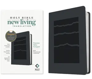 NLT Premium Value Compact Bible, Filament Enabled (Leatherlike, Black Mountainscape) -- New Living Translation - Bible