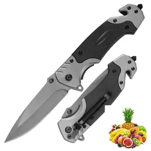 Multifunctional Folding Knife, Camping Tool, Portable stainless steel knife, Fruit knife, High-hardness outdoor Christmas Gift, Survival Equipment, Stainless Steel blade knife, Nylon fiber handle, Pocket gadget, legal uses