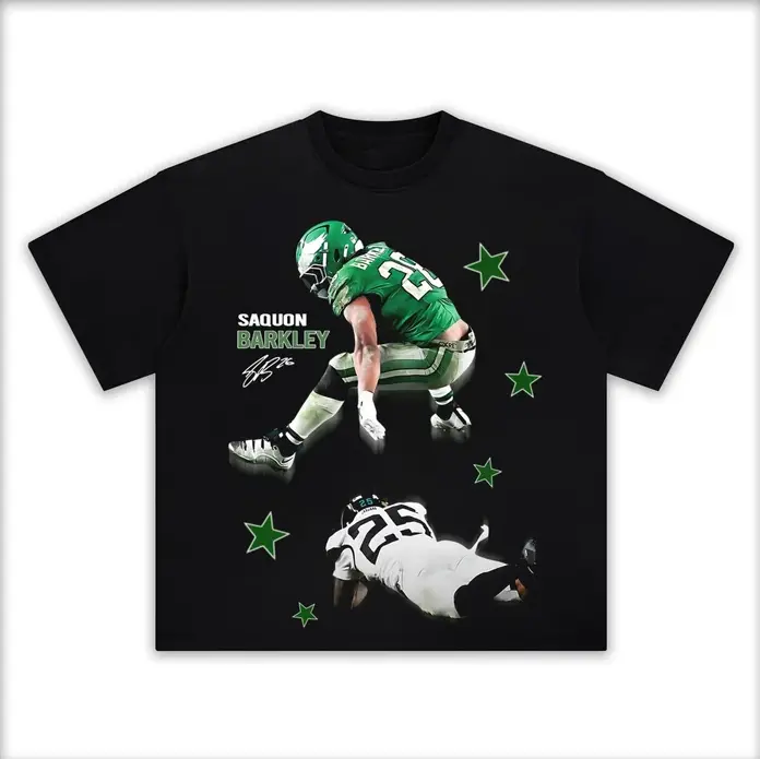 SAQUON REVERSE HURDLE 2.0 T-Shirt, High Quality Adult T-Shirt, Classic 90s Football Graphic Tees, Gift For Fan Football, Vintage Bootleg, Birthday Ideas