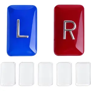 X-Ray Markers - Clear Epoxy  with Lead L & R Letters - No Initials - Small Rectangle -  & Washable - Includes 5- Adhesive Strips for Extra Strength