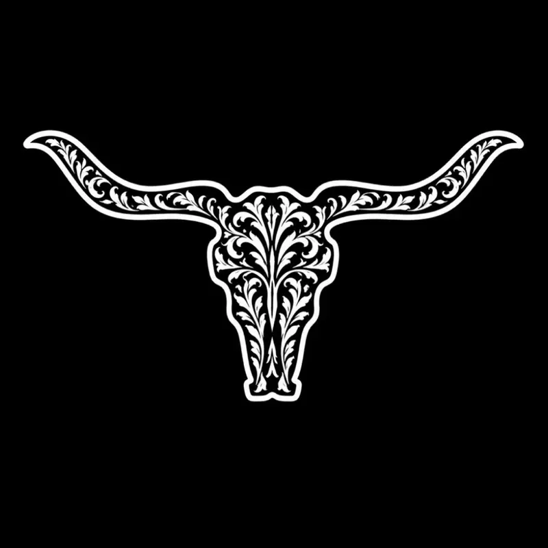 Tooled longhorn decal Tooled longhorn decal