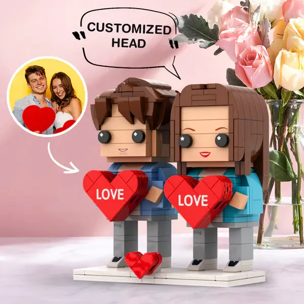 Mother's day gift Customizable Mini Brick Figure with Key Chain Set – Personalized Gift for Any Occasion Based on Your Photo 5