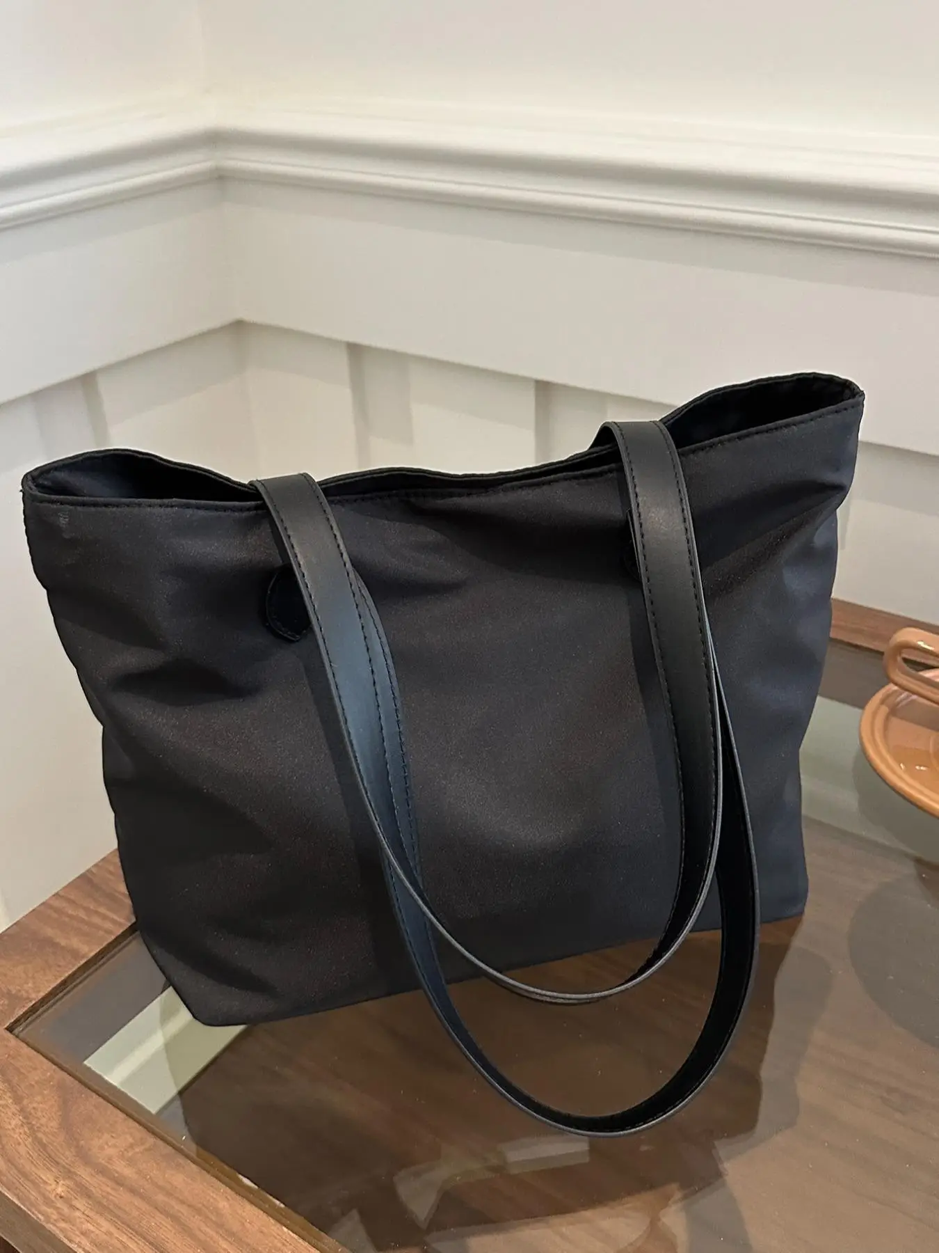 Solid Color Tote Bag, Fashionable Casual Shoulder Bag for Women & Girls, Simple All-match Bag for Daily Life & Work