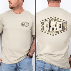 Camouflage Dad T-Shirt, Retro Varsity Dad Tee, Duck Camo Father’s Day Gift, Classic Daddy Shirt, Retro Father's Shirt, Gift For Father