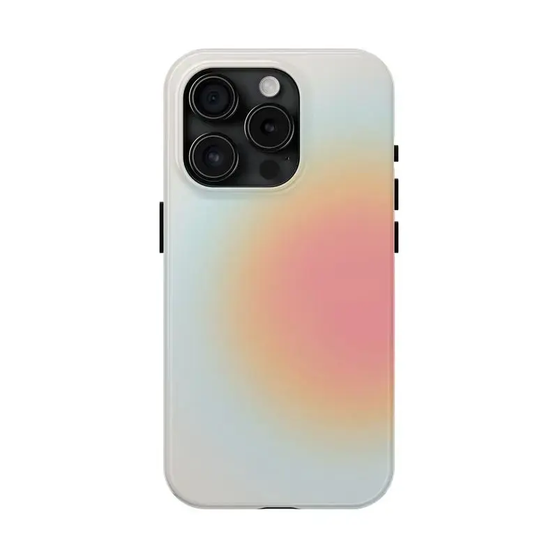 AURA Rainbow iPhone Case, Aesthetic Protective Case Custom Cute Tough Phone Case Heavy Duty Shockproof Protective Cover for iPhone 17 16 15 14 13 12 11 Pro Max Plus