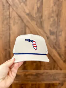 Khaki American Flag Florida Hat