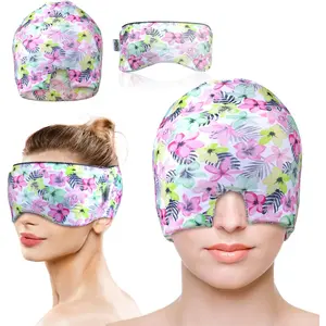 Migraine Relief Cap, Gel Cooling Eye Mask, Cooling Gel Relief 2 Pack Set, Hot/Cold Therapy, Natural Relief Cap, Instant Headache Relief, for Sinus, Puffy Eyes,Tension, Stress Relief