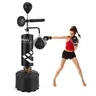 5 in 1 Punching Bag with Stand for Adults Teens,【2 Packages Shipping】 Heavy Boxing Bag Freestanding with Suction Cup, Men Stand Kickboxing Bag for MMA Boxing Muay Thai