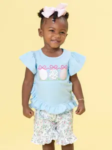 Ribbons & Eggs Garden Embroidered Ruffle Outfit