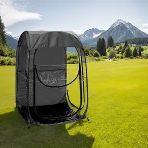 Portable Pop Up Sports Tent, Ideal Shelter for Outdoor Sports Events, Fishing and Camping, Protection from Cold Wind and Rain, Black