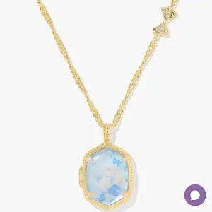 Love locket fancy vintage style new necklace floral fancy on card with pouch