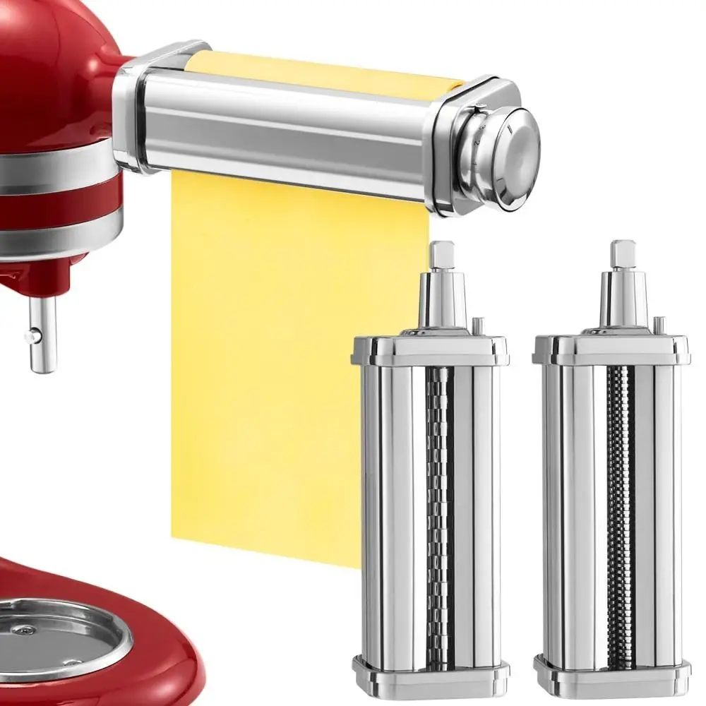 Pasta Maker Attachment for KitchenAid Stand Mixers, Easy to Use Pasta Sheet Maker Fettuccine Noodles Cutters Attachment, Kitchen Appliance Parts