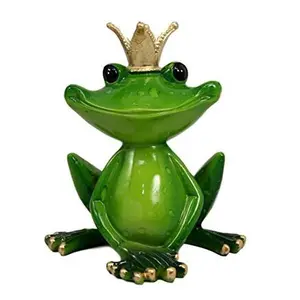 Ebros Gift Kiss A Frog Prince Charming with Crown Decorative Figurine 4.5" H