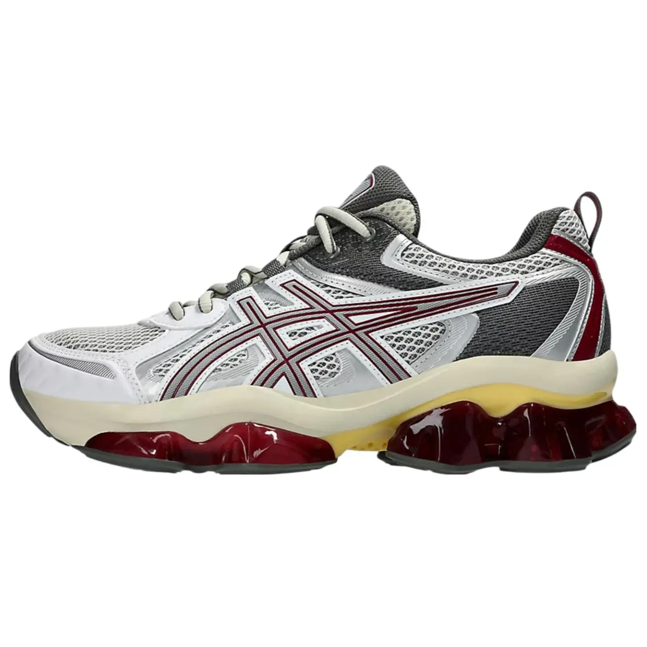 ASICS GEL Quantum Kinetic Cream Dried Berry Versatile Comfort Low Top Sneakers Unisex Grey 1203A270-103