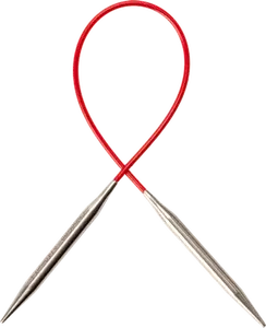 Red 9" Circular Knitting Needles