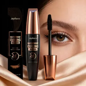 Curled Mascara for Beautiful Lashes, Natural Smooth Look, Create Curved Shape, Enhance Eye Charm, Long-Lasting Hold, Waterproof Mascara