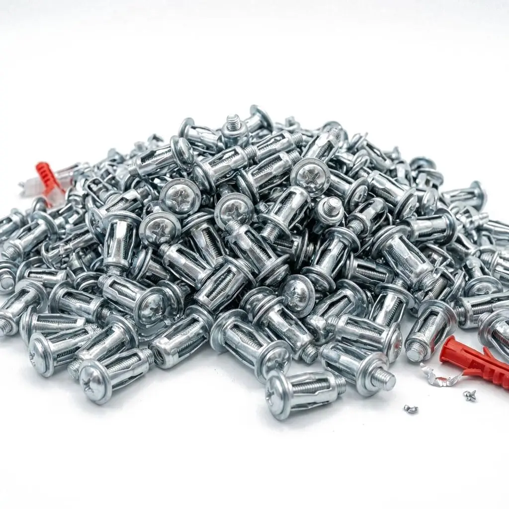 90 Pieces Thin Panel Ready Button Rivet Locking Nuts Set Rustproof Zinc Plated Carbon Steel Fasteners, Bolt Compatible for Fixing & Reinforcement, 90pcs for Projects, Corrosion Res. in Humid Environments (M4, M5, M6 Sizes)