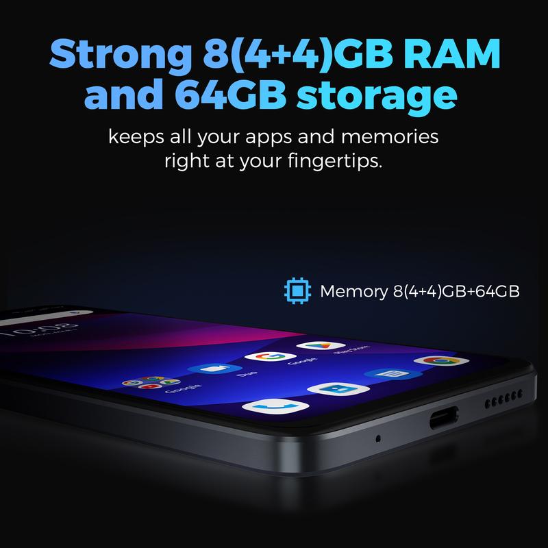 MIRO C67 Unlocked Smartphone - 6.75" HD+ 90Hz Display, MediaTek Helio G36 8 - Core, 4900mAh Battery