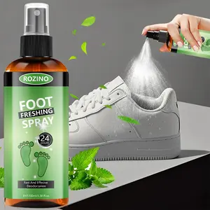 Rozino 24 Hour Foot Freshener Spray 100ML, Quick Odor Removal, Long-Lasting Antibacterial Formula, Ideal for Heavy Sweating Feet