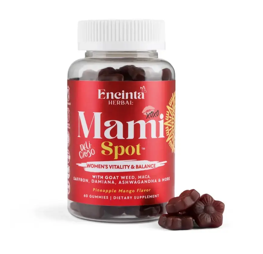 Encinta Herbal- Mami Spot | Women’s Wellness & Vitality Gummies | Maca + Damiana (Pineapple Mango)