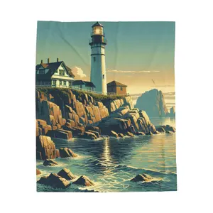 Beacon on the Cliff- Plush Blanket