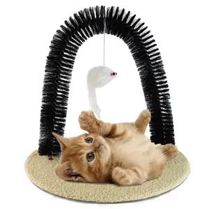 YUNLAN cat stuff An irresistible arched grooming brush and scratching toy for cats! This multi-functional cat brush and scratching toy pampers your feline friend with massage and grooming!