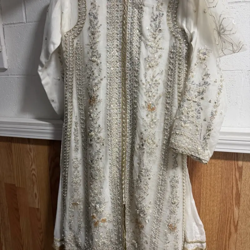 White 3 piece sharara
