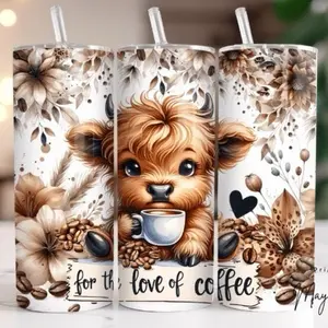 Coffee | 20oz Skinny sublimation tumbler transfer print out (TRANSFER ONLY, NOT A FINISHED TUMBLER)
