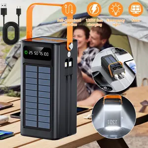 Ultra-high Capacity 30000mAh Power Bank - Portable Charger with LED Display and Built-in Camping Light - Perfect for IPhone, for Android and Electronic Products - Perfect Outdoor Emergency Backup Battery Pack