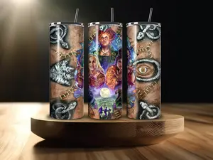 Hocus Pocus Eye Book 20 OZ Stainless Steel Tumbler W/ Straw