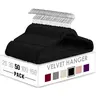 Utopia Home Black Soft Velvet Hangers (50 Pack) - Durable Heavy-Duty ABS Bedroom Space-Savers, Ultra-Grip Non-Slip, Neat Dress Notches, 360° Easy Access Single Hook, 17.5 x 0.24 x 9.06 inches Closet Organizer for Dresses/Outerwear