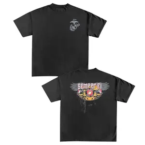 USMC Semper Fi Eagle T-Shirt – United States Marine Corps Tee for Men – Patriotic Military Pride Shirt – Veteran Gift Semper Fidelis Apparel