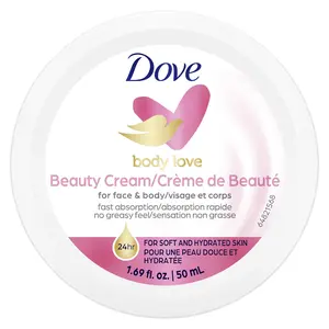 Dove Beauty Cream, Pink - 1.69 oz Face and Body Lotion Dove Beauty Cream, Pink - 1.69 oz Face and Body Lotion