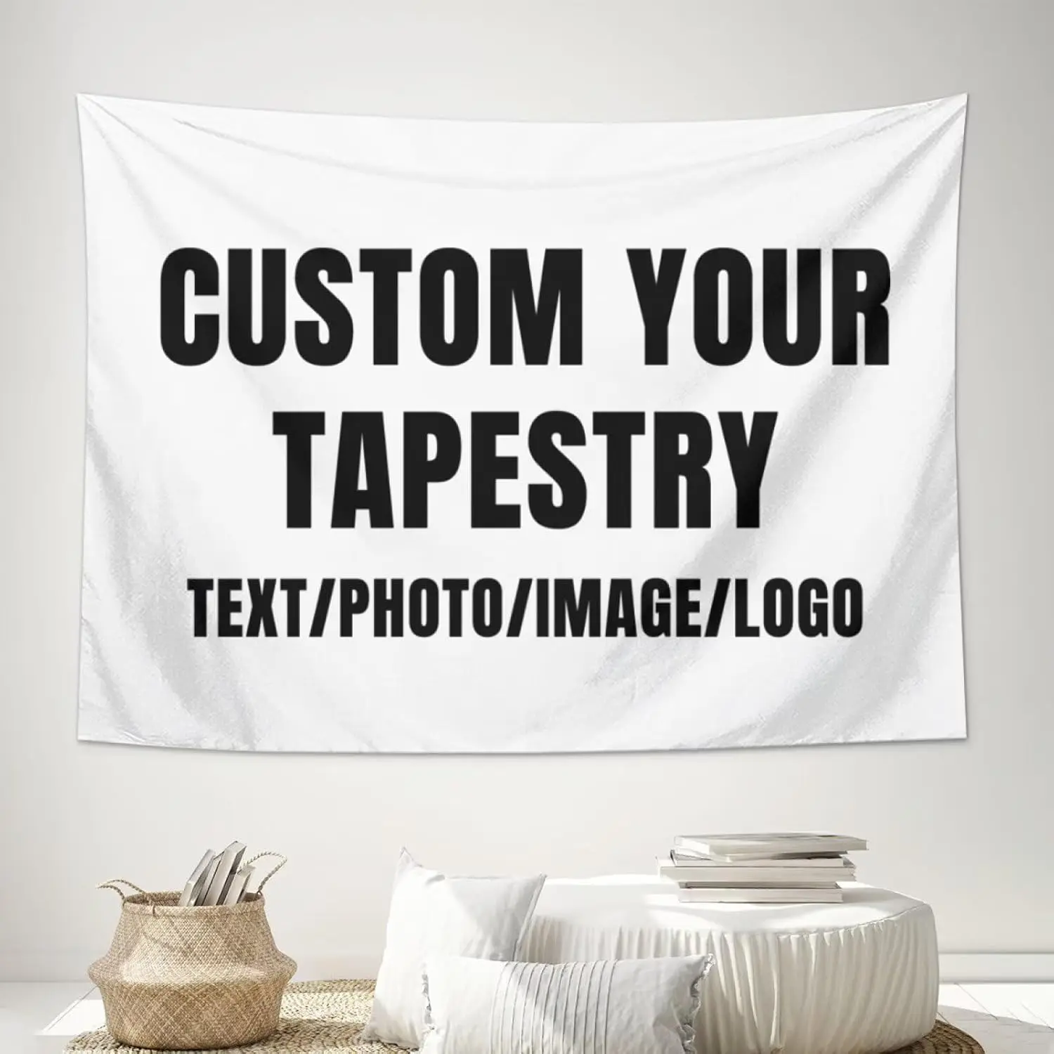Upload Your Image Custom Tapestry 60x40 Inch Personalized Wall Decor for Bedroom Dorm Send the image requiring customization via the chat interface