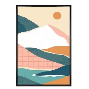 [unframed Poster] 27x40 Rounded Black Poster Picture Unframe For Office And Home Minimal Posters (No Frame)