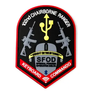 102nd Chairborne Ranger Morale Patch SFOD Special Forces Operator Delta Keyboard Commando WiFi Symbol