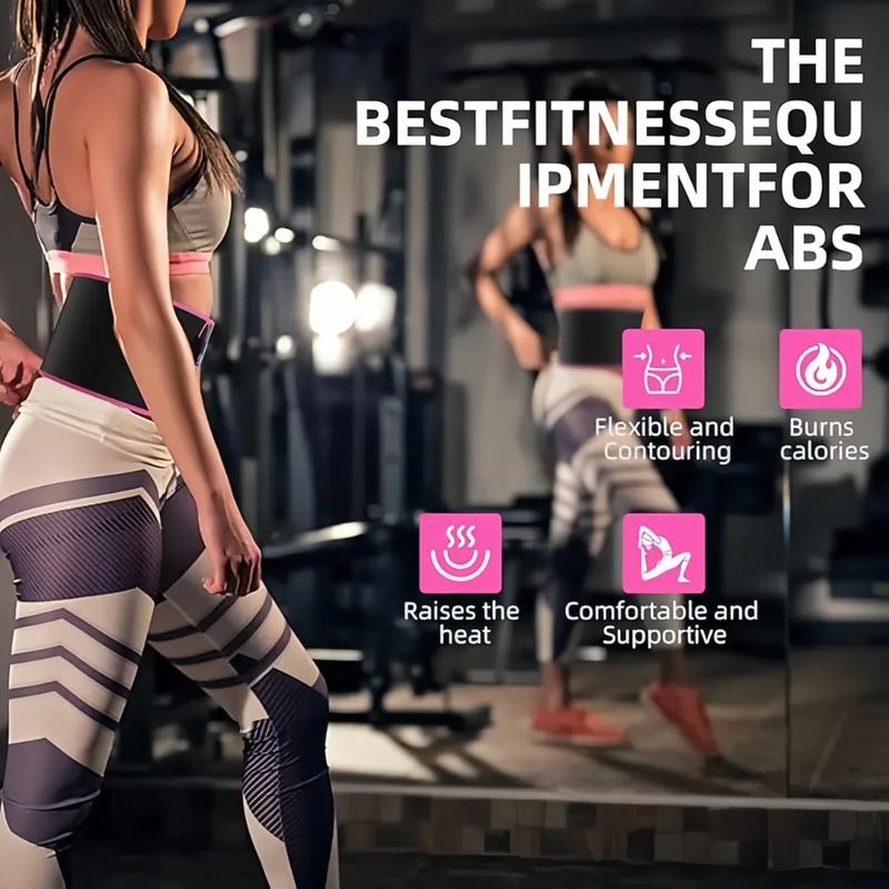 GETBED Classic Sweat Waist Trimmer for Women & Men Black/Pink CR Neoprene with Neo-Sweat Technology for High Intensity Training Gym Workouts Fitness Layer Waist Trainer Belt Exercise Waistband 2 Adjustable Sizes Choose Color