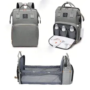 Baby Diaper Bag Backpack with Changing Table, Multifunctional Waterproof Large Capacity Travel Baby Diaper Bag, Boy and Girl Infant Care Products