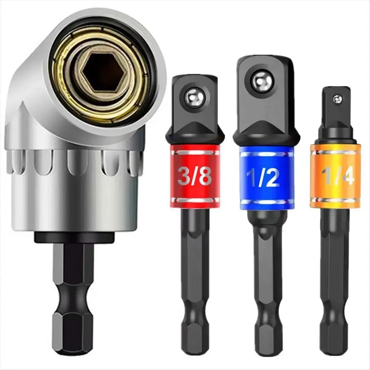Impact-Grade Electric Hand Tool, Screwdriver Socket Adapter Extension Set, Power Drill Socket Adapter Set, Drill Attachment