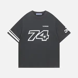 Aelfric Eden Mens Oversized T Shirt Y2k Baggy Number Shirts Graphic Tees Cotton Crewneck Short Sleeve Streetwear