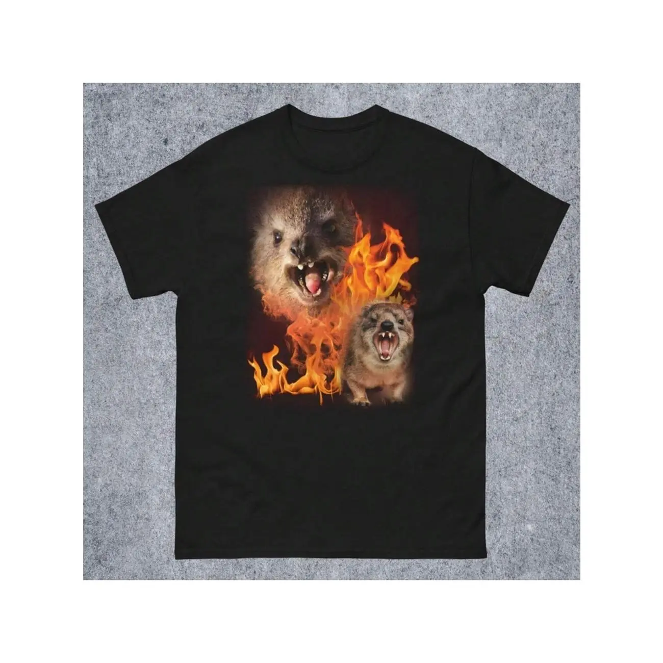Funny Rock Hyrax Fire Meme Tee Shirt Gift For Woman And Man, Stupid Gifts, Cringe T-Shirt, Ugly Shirts, Unhinged Clothes, Inappropriate Tees