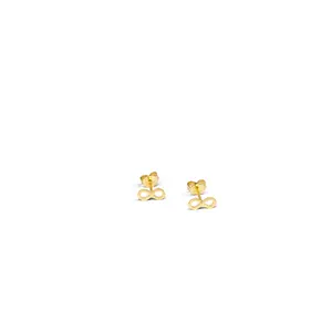 Celeste Jewelry Infinity Loop Sterling Silver 925 Gold Plated Studs