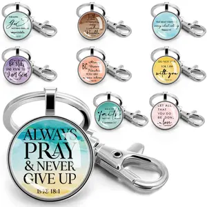 9Pcs/18Pcs/36pcs Bible Verse Keychain Christian Trendy Keychain for  Church Sunday School Baptism Gift Inspirational Gift for Men Women Bags Cars Keys Easte Gift
