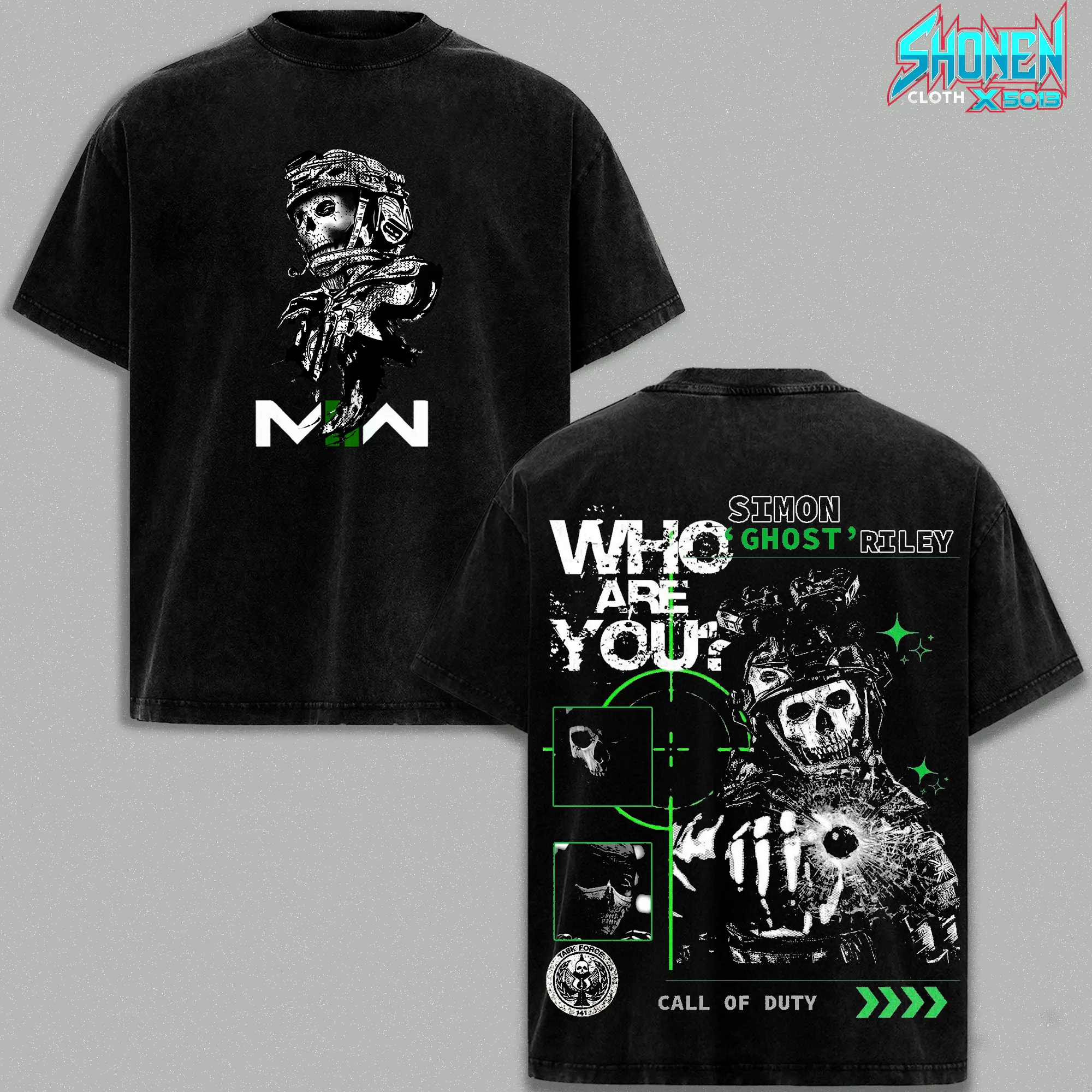 Call Of Duty MWII Graphic Tee Oversized Streetwear, Vintage Washed Y2K Tee, Heavyweight Cotton Premium Fit, Call Of Duty Merch, Cyberpunk Urban Aesthetic, Distressed Gaming Clothing Unisex